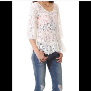 Free People Lace Boho Blouse